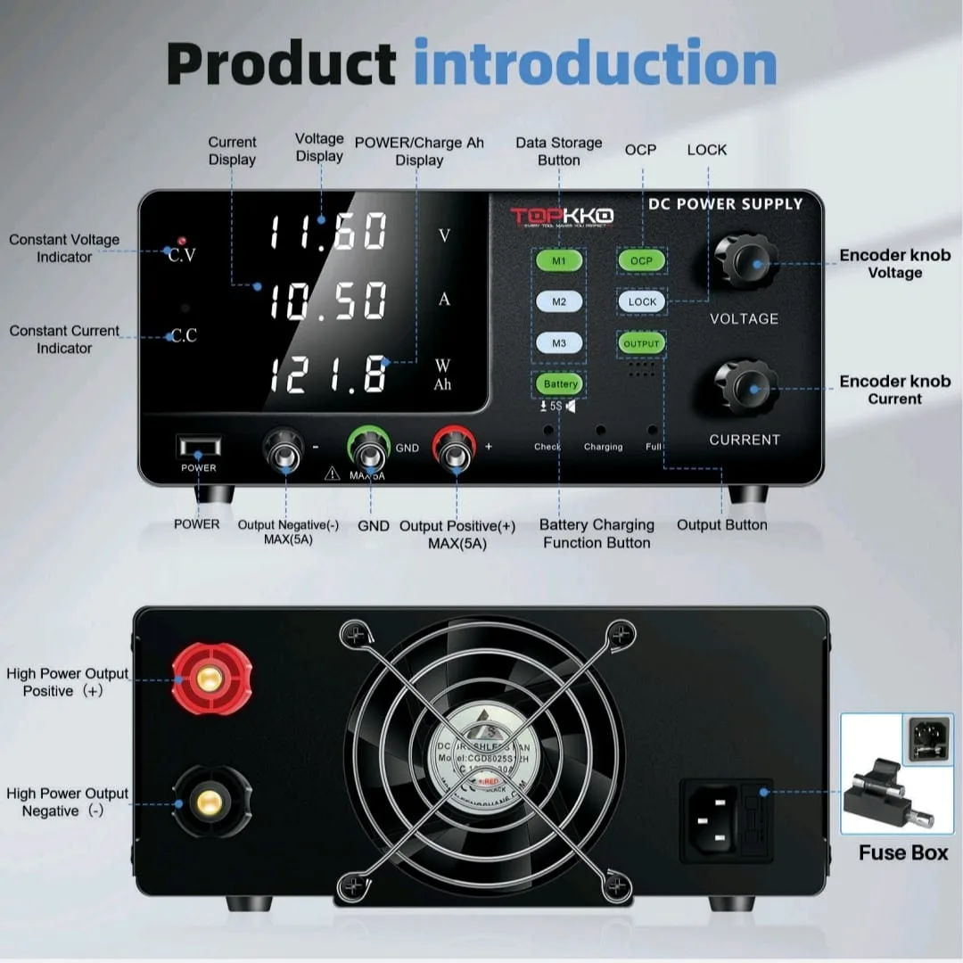 Topkko DC Power Supply 0-30V 0-30A 900W