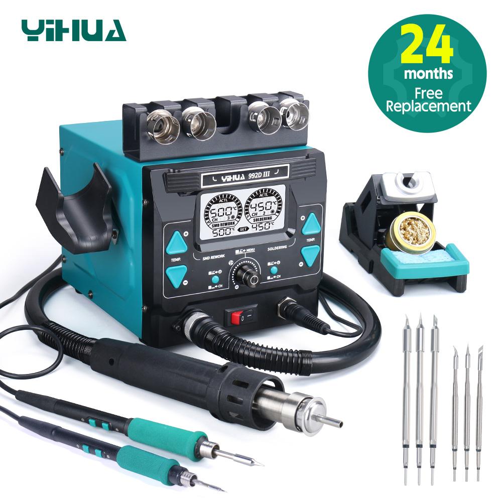 YIHUA992D-III hot air gun C210+C245 precision mini rework station